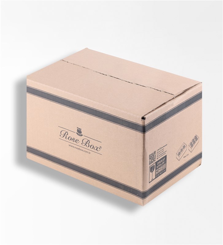 Aquamarine Maxi Box with 12 Orange Roses