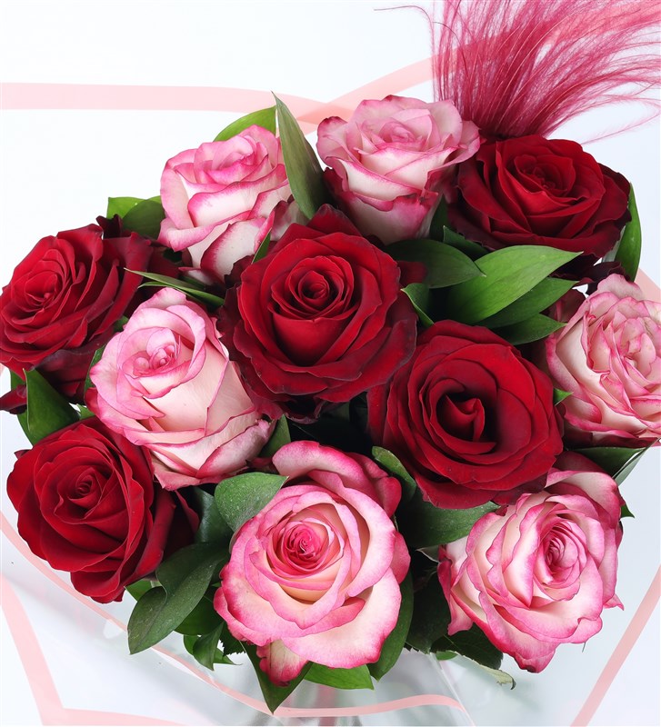 Inlove - Pink and Red Rose Bouquet
