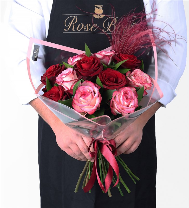 Inlove - Pink and Red Rose Bouquet