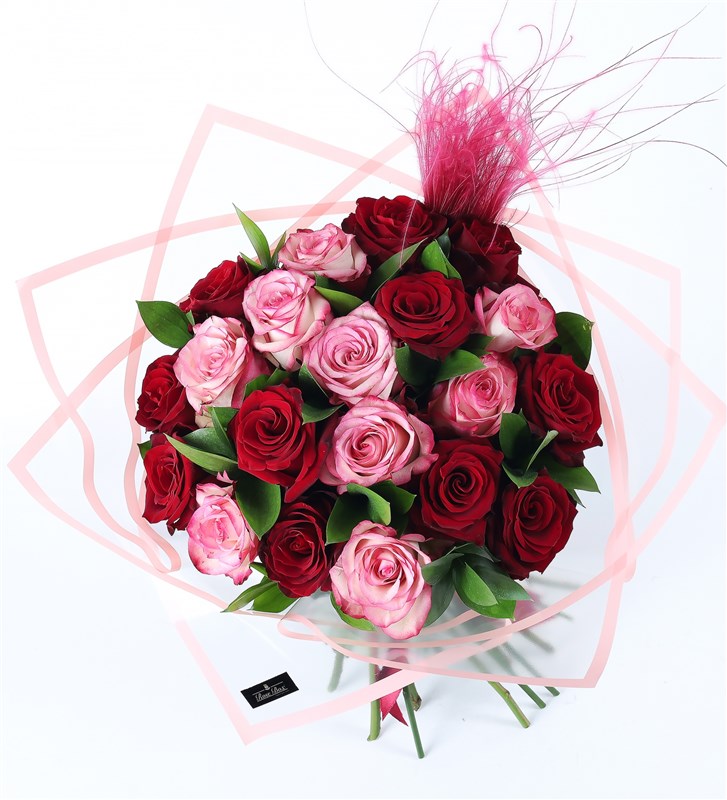 Inlove XL - Pink and Red Rose Bouquet