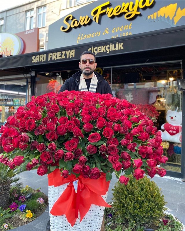 501 Roses in the Love | Sarı Frezya - İstanbul Online Lüks Çiçek Siparişi