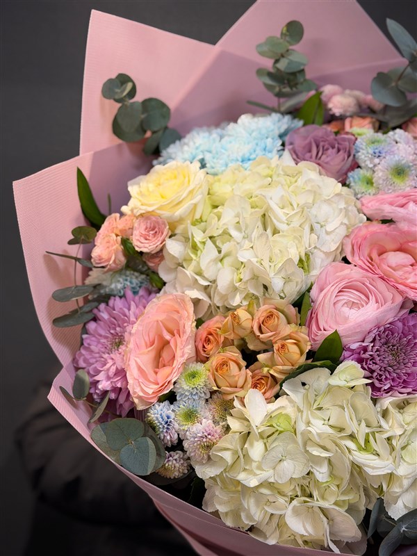 Pastel Aura | Renkli Pastel Tonlarda Lüks Çiçek Buketi