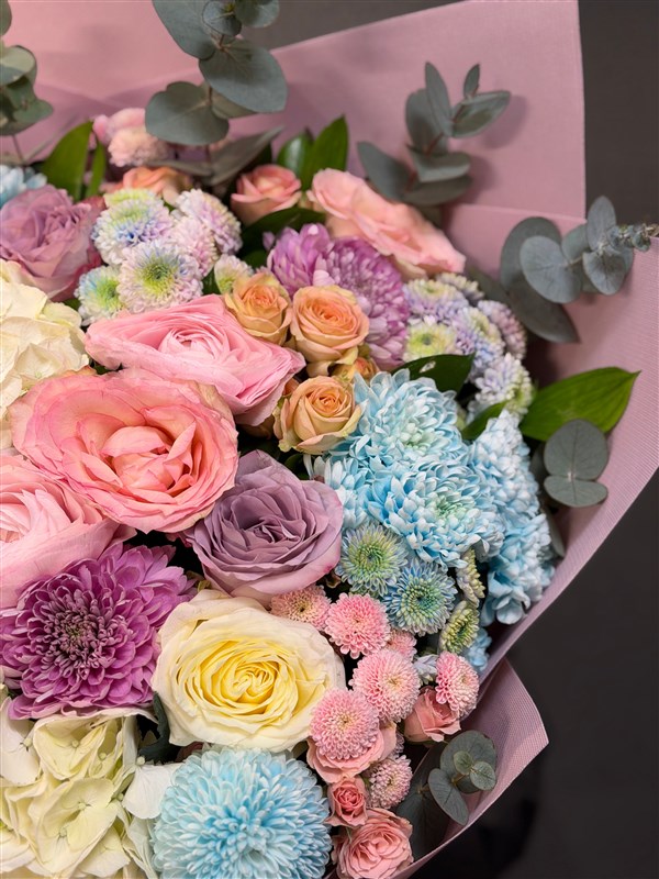 Pastel Aura | Renkli Pastel Tonlarda Lüks Çiçek Buketi