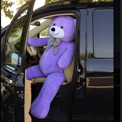 160 cm Papyonlu Mor Peluş Ayıcık