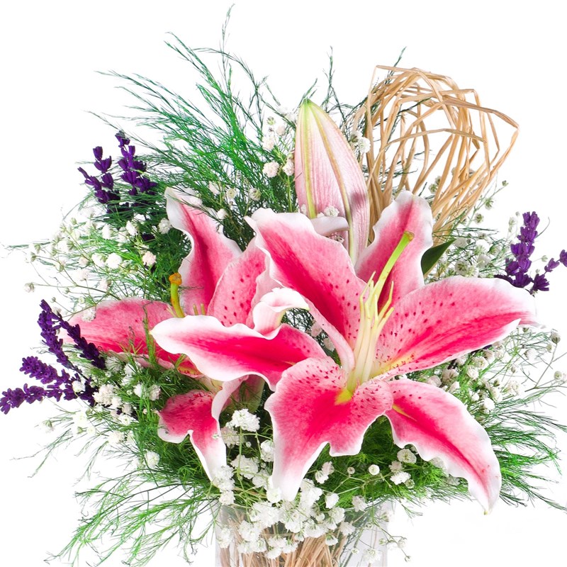 Pembe Lilyum Aranjmanı Kumbaros