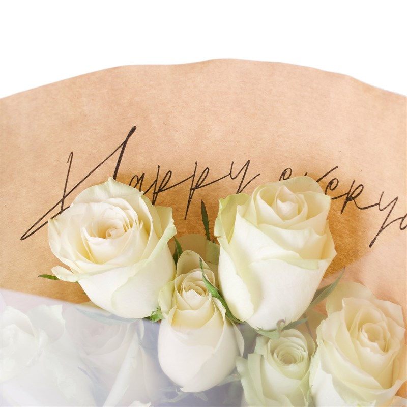 Happy Everyday Beyaz Gül Buketi