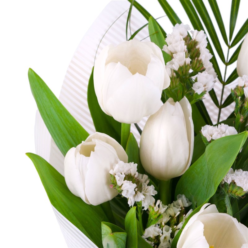 Kar Beyaz 7 li Lale Buketi