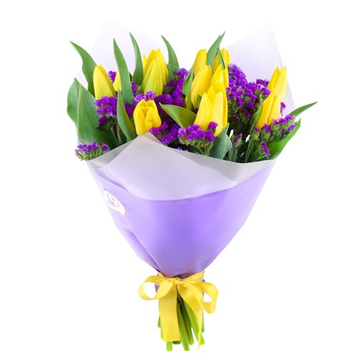 Sarı Lale Buketi Strong Gold Purple
