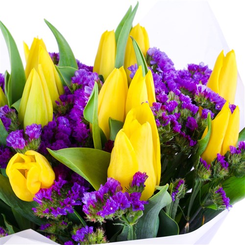 Sarı Lale Buketi Strong Gold Purple
