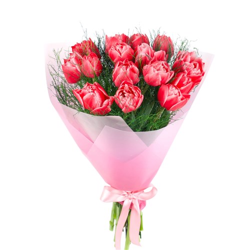 15 li Pembe Lale Buketi