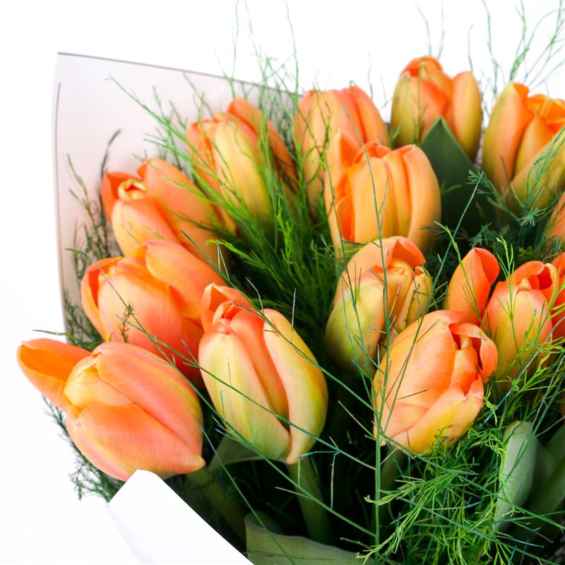 15 li Turuncu Lale Buketi