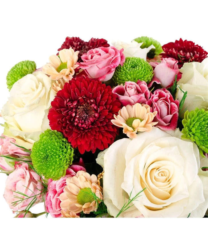 Colorful Flower Box Arrangement