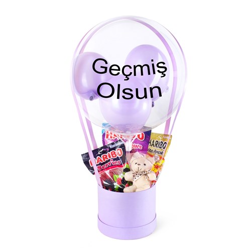 Lila Kutuda Haribolu ve Ayıcıklı Balon Kutusu