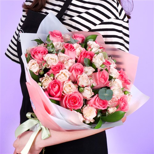 Soft Pink Gül Buketi Dolce Rosa