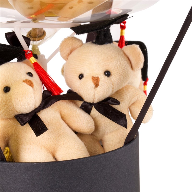 Kepli Ayıcıklı Siyah Balon Kutusu