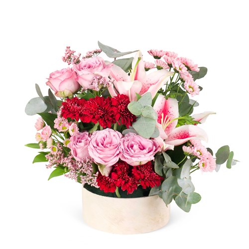 Pembe Lilyum ve Gerbera Aranjmanı Pretty Lilac