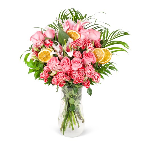 Pembe Lilyum Ve Çardak Aranjmanı Assos Special