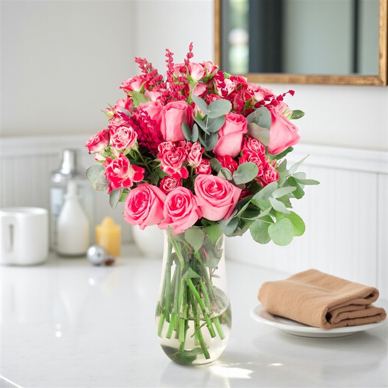 Red Rosa Aranjmanı Bilbao Pink