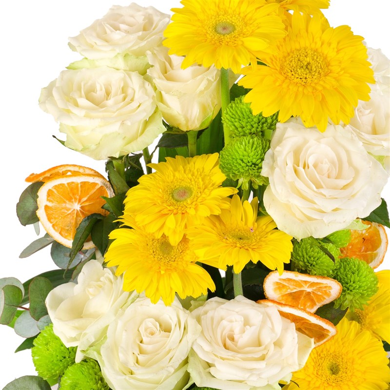 Sarı Gerbera Aranjmanı Pretty Green