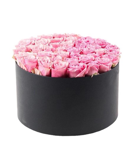 Dev Siyah Kutuda Pembe Güller