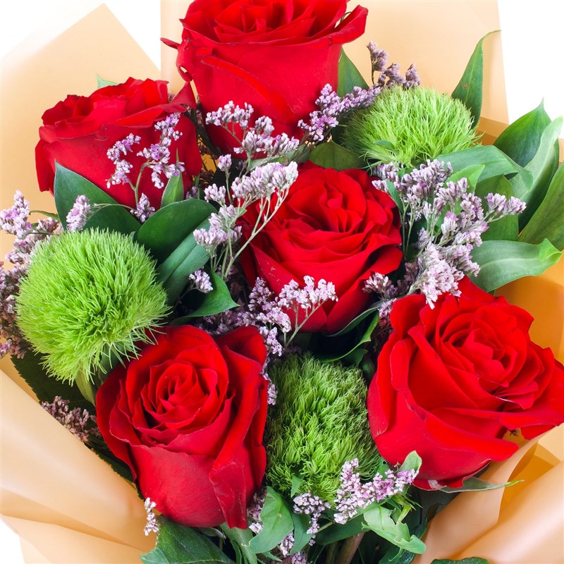 5 li Kırmızı Gül Buketi Nilüfer