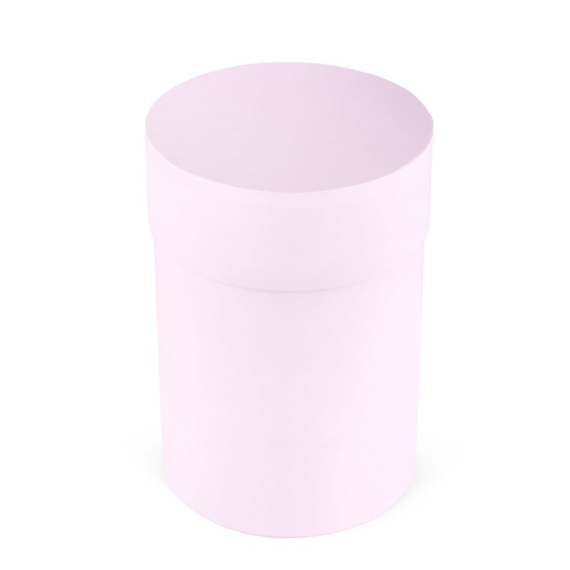 Yuvarlak Pembe Kutuda Kırmızı Gül
