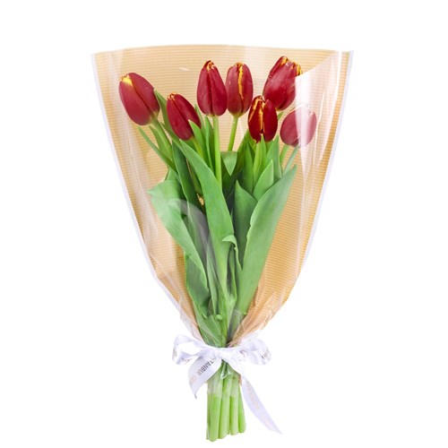 Double Sarı Kırmızı Lale Buketi 7 li