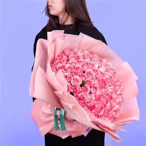 Sweet Love 101 li Pembe Gül Buketi