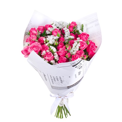 Pembe Çardak Gül Buketi Bloomy Pink