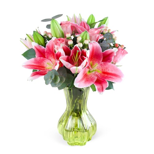 Lilyum Pink Roses Aranjmanı