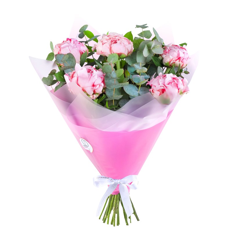 Pembe Şakayık Buketi Peony