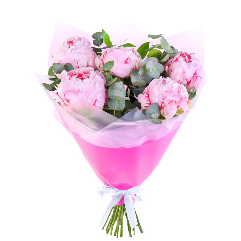 Pembe Şakayık Buketi Peony