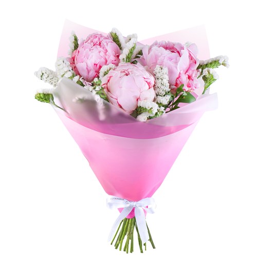 3 lü Pembe Şakayık Buketi Peony