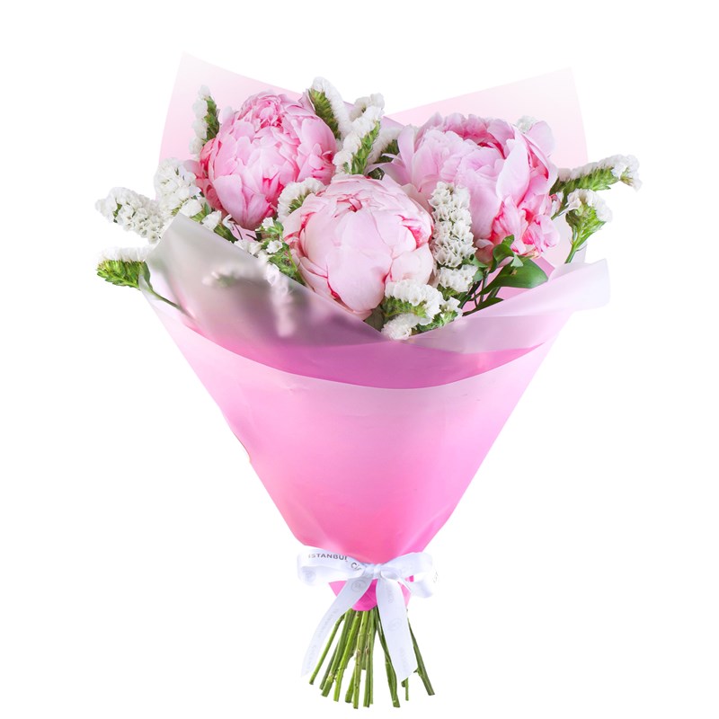 3 lü Pembe Şakayık Buketi Peony