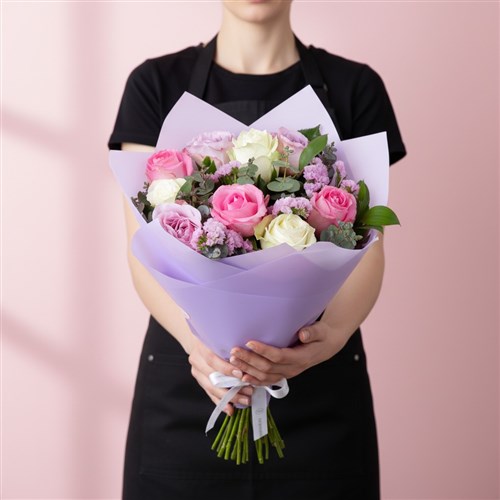 Pastel Bloom Gül Buketi