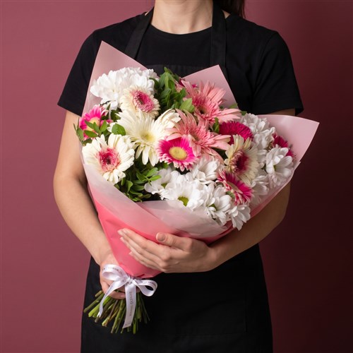 Gerbera Buketi Riva Mix Pembe