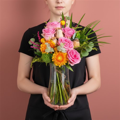 Gerbera Ve Gül Aranjmanı Kleopatra