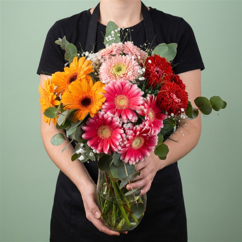 Renkli Gerbera Aranjmanı