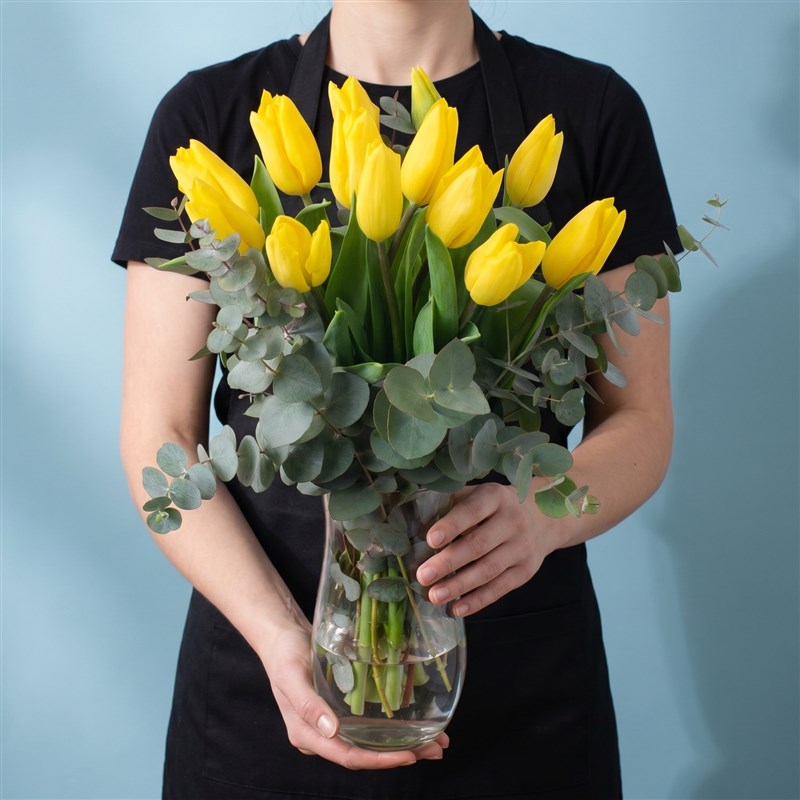 Sarı Lale Aranjmanı - Yellow Winter Tulips