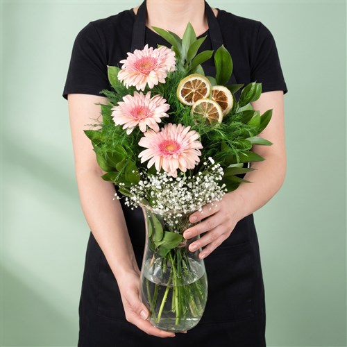 Pembe Gerbera Aranjmanı Datça