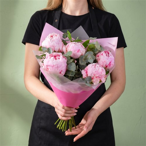 Pembe Şakayık Buketi Peony