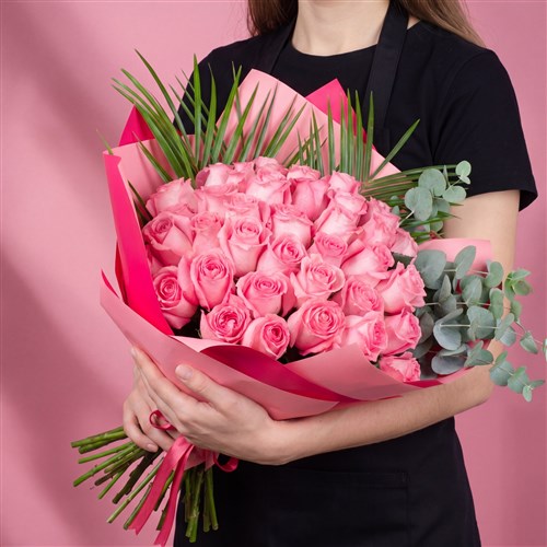 Candy Pembe Gül Buketi 50 li