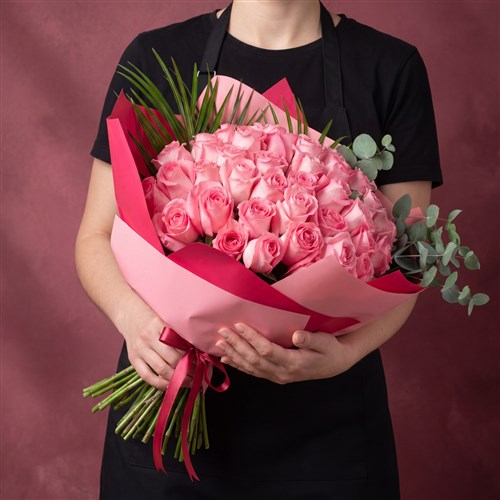 Candy Pembe Gül Buketi 41 li