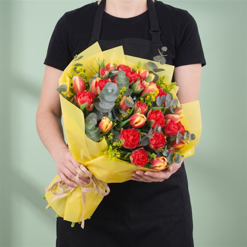 Kırmızı Lale Buketi - Barcelona Bouquet