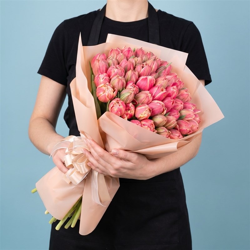 Pembe Lale Buketi Premium 41 li