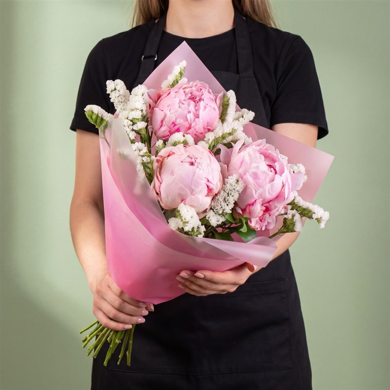 3 lü Pembe Şakayık Buketi Peony