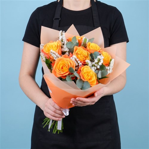 Turuncu Gül Buketi - Orange Roses