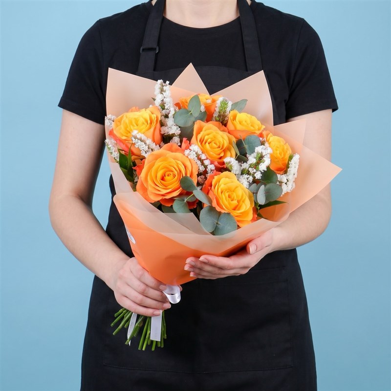 Turuncu Gül Buketi - Orange Roses
