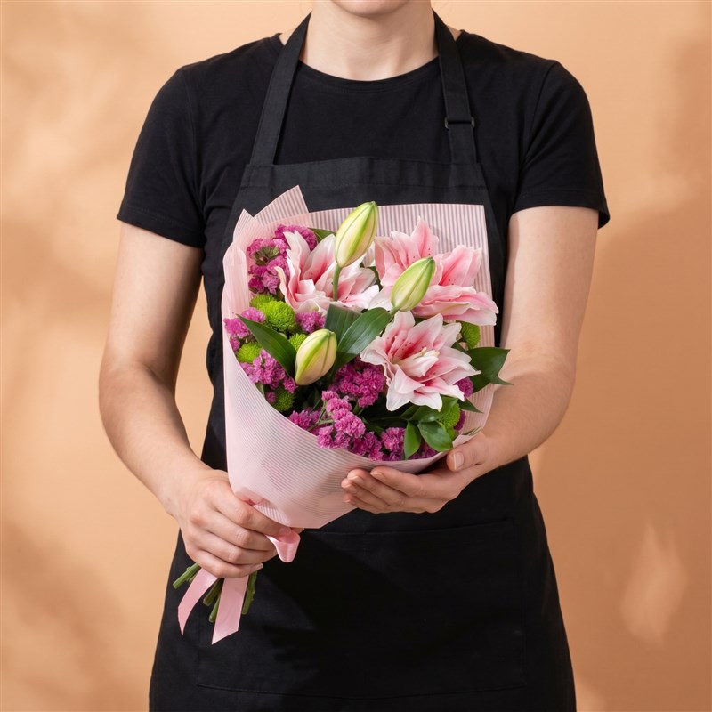 Pembe Lilyum Buketi Special