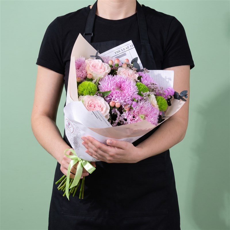 Soft Pembe Gül Premium Rosalie Buketi